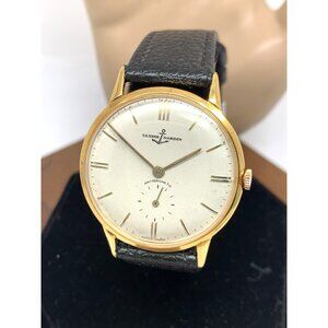 Ulysse Nardin Locle P330 Men's Watch Vintage Swiss Hand Wind Leather Band 34mm